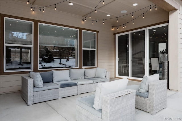 view of patio / terrace featuring an outdoor hangout area