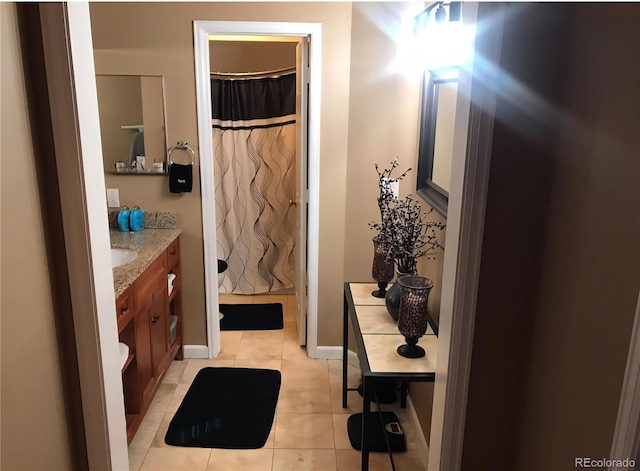 6711 S Ivy Way Unit B5, Centennial, CO 80112 - bathroom featuring vanity and tile patterned floors
