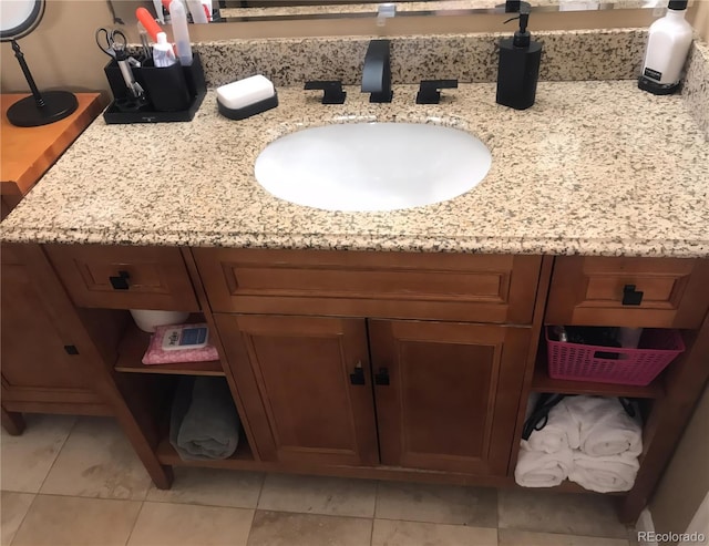 6711 S Ivy Way Unit B5, Centennial, CO 80112 - bathroom featuring vanity and tile patterned flooring