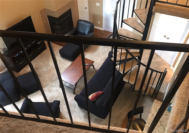 6711 S Ivy Way Unit B5, Centennial, CO 80112 - stairs featuring baseboards and carpet floors