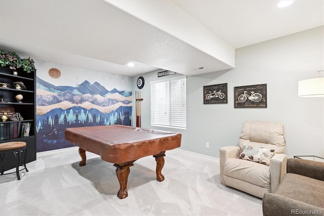 9311 E 5th Ave, Denver, CO 80230 - recreation room featuring carpet flooring, billiards, and recessed lighting