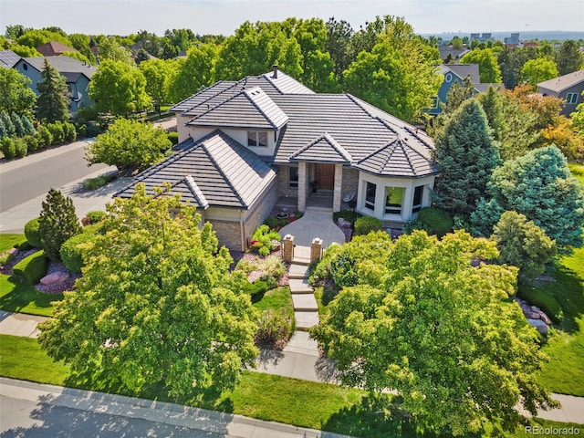 5350 S Marshall St, Littleton, CO 80123 - view of front of home with a tile roof and stone siding