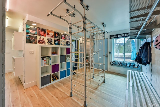 interior space with wood-type flooring