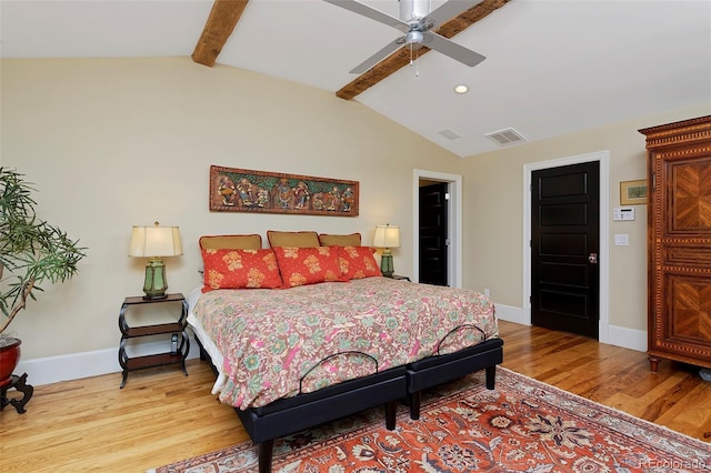 535 N High St, Denver, CO 80218 - bedroom with wood finished floors, baseboards, a ceiling fan, and recessed lighting