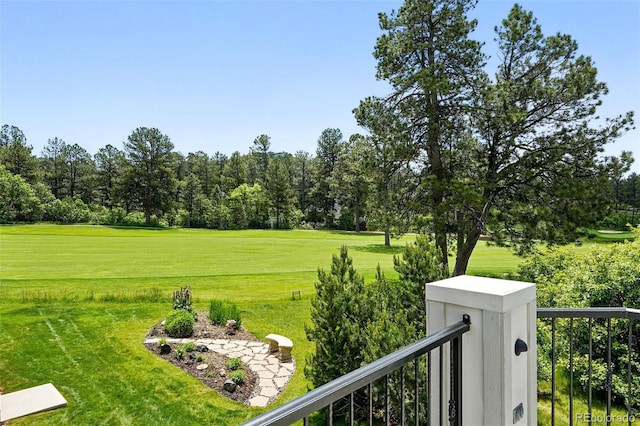 1361 Castlepoint Cir, Castle Pines, CO 80108 - view of grassy yard featuring view of golf course and view of wooded area