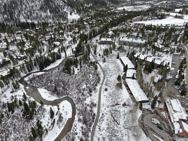 view of snowy aerial view