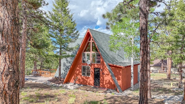 16495 Mt Princeton Rd, Buena Vista, CO 81211 - rear view of property with roof with shingles