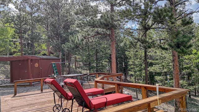 16495 Mt Princeton Rd, Buena Vista, CO 81211 - wooden terrace featuring outdoor dining area