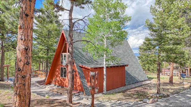 16495 Mt Princeton Rd, Buena Vista, CO 81211 - view of home's exterior featuring a shingled roof