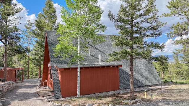 16495 Mt Princeton Rd, Buena Vista, CO 81211 - view of home's exterior with a shingled roof