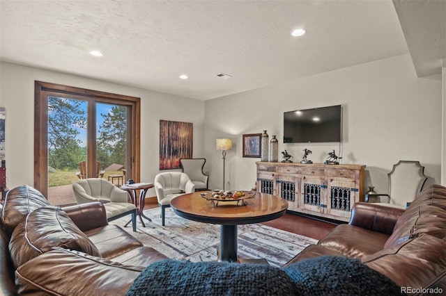 living room featuring wood-type flooring