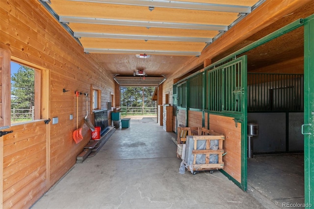 view of horse barn