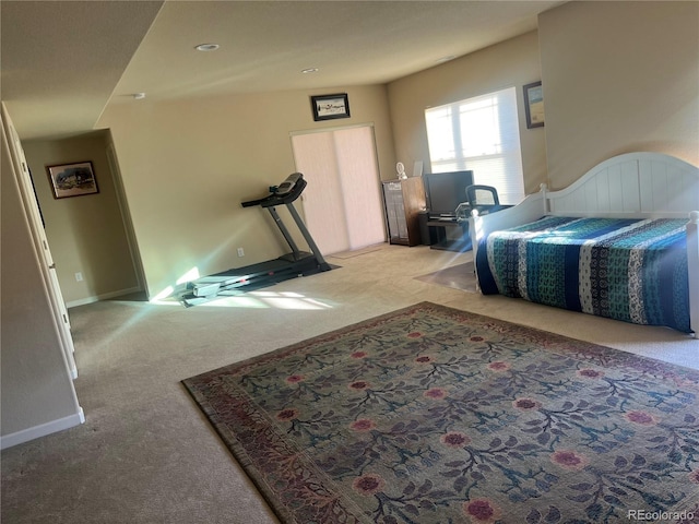 view of carpeted bedroom