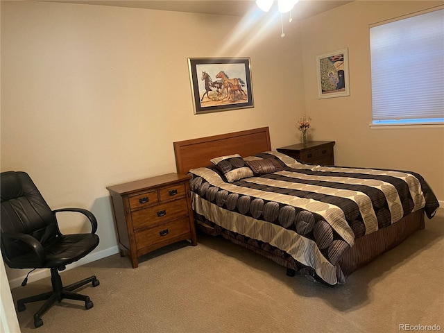 view of carpeted bedroom