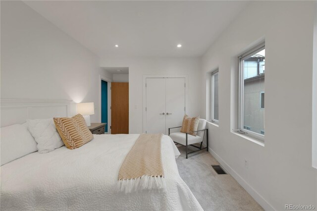 2314 S University Blvd, Denver, CO 80210 - carpeted bedroom with a closet and recessed lighting