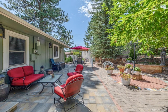 view of patio / terrace with outdoor lounge area