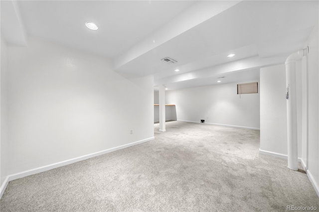 19398 E Eastman Pl, Aurora, CO 80013 - finished below grade area with carpet floors, baseboards, and recessed lighting
