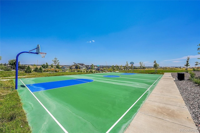 view of basketball court