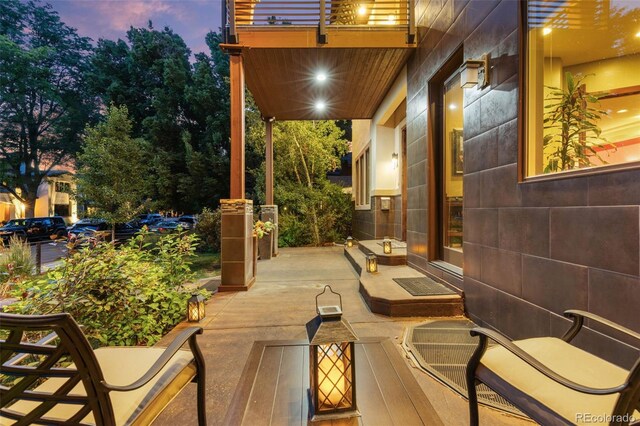 1344 S Saint Paul St, Denver, CO 80210 - view of patio terrace at dusk