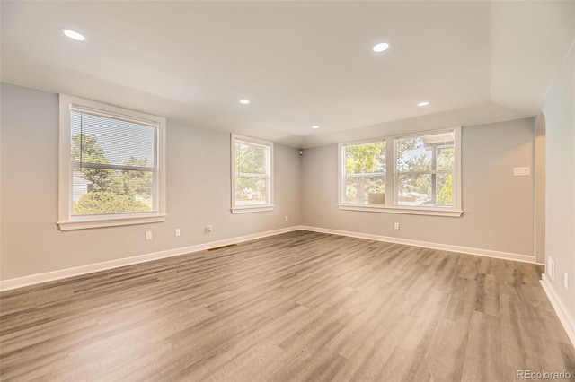 1187 Syracuse St, Denver, CO 80220 - unfurnished room featuring wood finished floors and recessed lighting