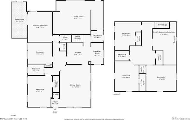 1187 Syracuse St, Denver, CO 80220 - view of home floor plan