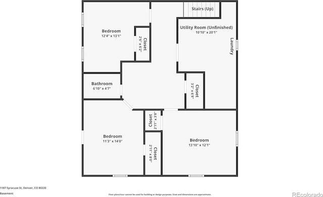 1187 Syracuse St, Denver, CO 80220 - view of property floor plan