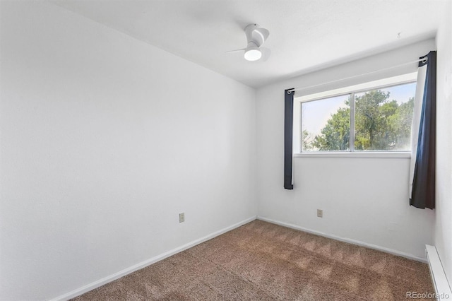 5372 E 108th Pl, Thornton, CO 80233 - unfurnished room with carpet floors, a baseboard heating unit, and a ceiling fan