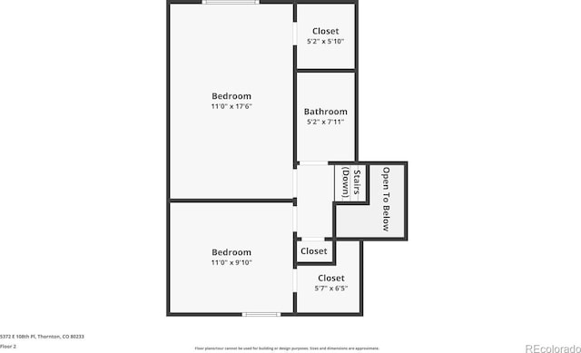 5372 E 108th Pl, Thornton, CO 80233 - view of property floor plan
