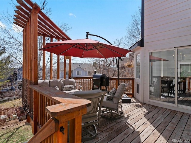 view of wooden deck