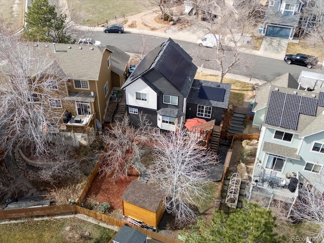 birds eye view of property featuring a residential view