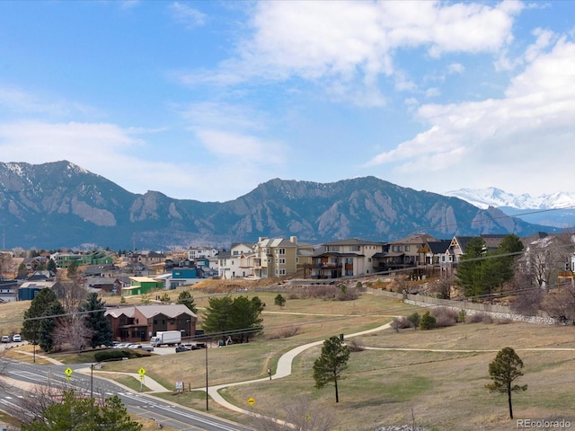 mountain view featuring a residential view