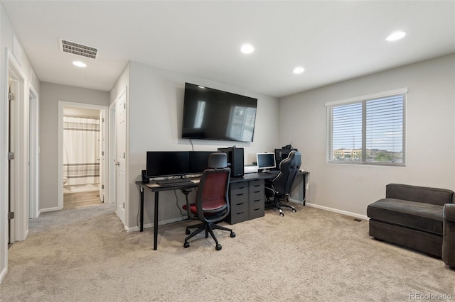 16369 Alberta Dr, Parker, CO 80134 - home office featuring carpet, baseboards, and recessed lighting