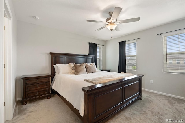 16369 Alberta Dr, Parker, CO 80134 - bedroom with light carpet, baseboards, and a ceiling fan