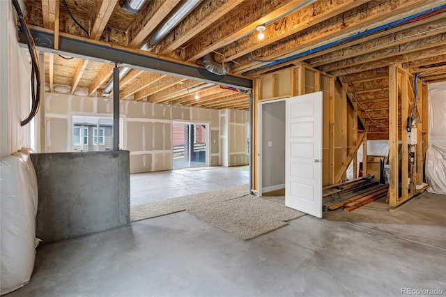 view of basement