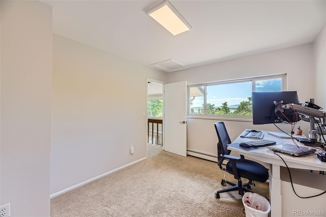8414 S Otis St, Littleton, CO 80128 - carpeted office featuring baseboard heating and attic access