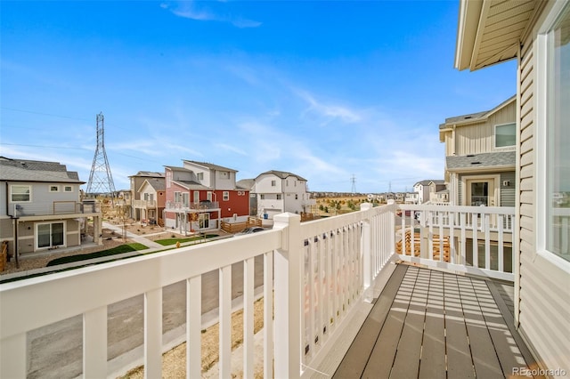 balcony with a residential view