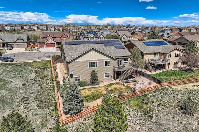 aerial view featuring a residential view