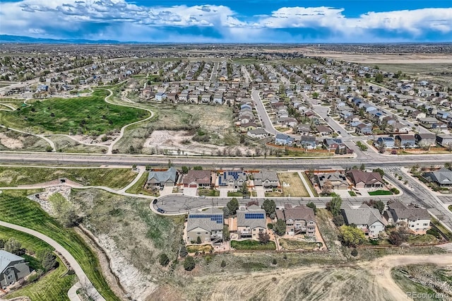 bird's eye view with a residential view