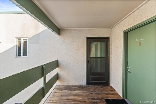 view of doorway to property