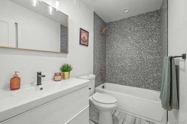 3317 W 37th Ave, Denver, CO 80211 - full bath with toilet, vanity, and bathtub / shower combination