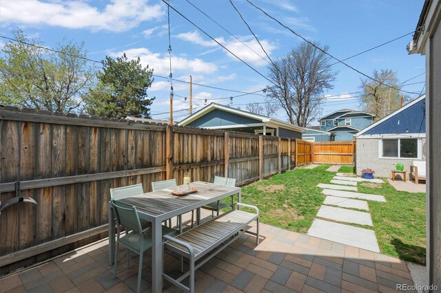 3317 W 37th Ave, Denver, CO 80211 - view of patio / terrace featuring a fenced backyard and outdoor dining area