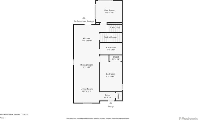 3317 W 37th Ave, Denver, CO 80211 - floor plan