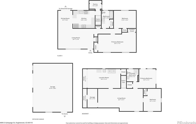 4895 S Galapago St, Englewood, CO 80110 - view of property floor plan