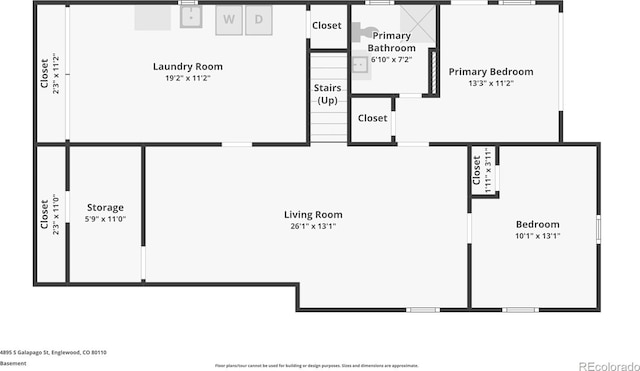 4895 S Galapago St, Englewood, CO 80110 - view of floor plan / room layout