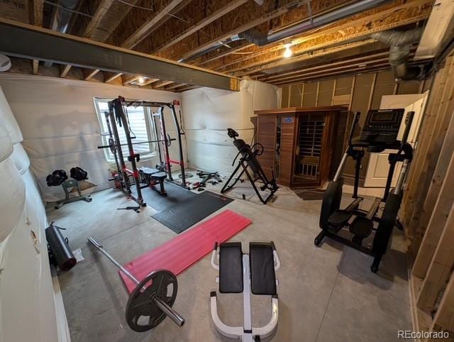 view of workout area