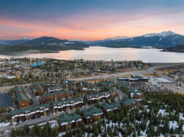 85 Lookout Ridge Dr, Dillon, CO 80435 - aerial view at dusk of a water and mountain view