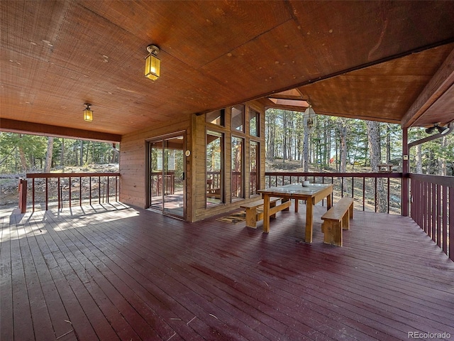 view of wooden terrace