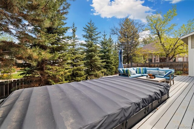 4193 W 99th Ct, Westminster, CO 80031 - wooden terrace featuring an outdoor hangout area