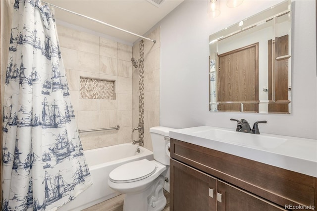 5316 S Jellison St, Littleton, CO 80123 - full bath featuring toilet, shower / tub combo with curtain, and vanity