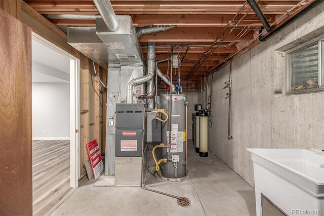 5316 S Jellison St, Littleton, CO 80123 - utilities with water heater, a sink, and heating unit